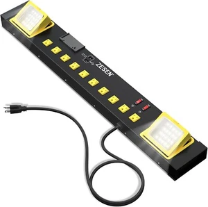 Tira de alimentación con luz de trabajo LED Tira de alimentación de metal de alta resistencia Protector contra sobretensiones - Imagen 1 de 8