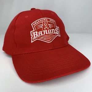 Oklahoma City Barons Red Hat AHL American Hockey League Minor Strapback Ball Cap - Picture 1 of 9