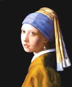 Vermeer, Frau mit Perle - Keilrahmenbild auf Leinwand - Bild 1 von 1