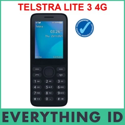 TELSTRA LITE 3 4G 4GX VoLTE PREPAID CHEAP SENIORS BLUE TICK PUSH BUTTON MOBILE - Image 1 of 2