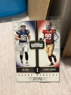 2016 Contenders Round Numbers 66/199! Joey Bosa RC Rookie Chargers Rare - Image 1 of 2
