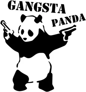 Gangsta Panda Aufkleber 15 cm verschiedene Farben - BUMP-31 - Bild 1 von 3