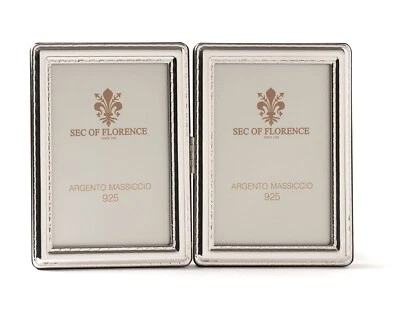 Marco de fotos 5x3,5" en plata de ley 925 - elegante italiano 7371/9x13DOPPIA EE. UU. Foto 1 de 4