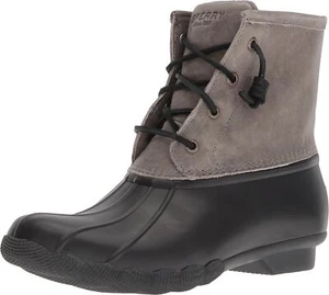 Sperry Womens Saltwater Boots, Black/Grey, 11 - Picture 1 of 1
