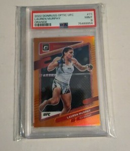 Lauren Murphy 2022 Panini Donruss Optic UFC Orange Prizm Card /49 #71 PSA MINT 9