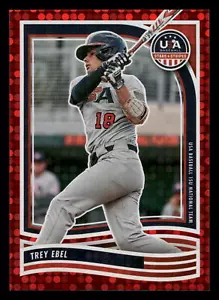 2024 Panini Sterne & Streifen TREY EBEL ROT/199 #50 - Bild 1 von 2