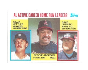 1984 Topps Reggie Jackson Graig Nettles Greg Luzinski Career Home Run Leaders - Picture 1 of 1