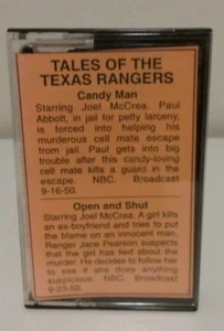 Tales Of The Texas Rangers "1950's" Cassette Tape - Picture 1 of 8
