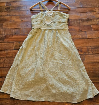 BCBGirls DRESS (Medium) WOMEN Pistachio Green FIT & FLARE Midi STRETCH Rayon - Image 1 of 3