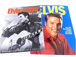 ELVIS 2 Collectible Books Elvismania Anniv Ed 2002 & Hard Cover Elvis Book 1976 - Picture 1 of 24