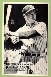 Tarjeta postal Joe DiMaggio 1980 Union Novelty #12 OV271 - Imagen 1 de 2