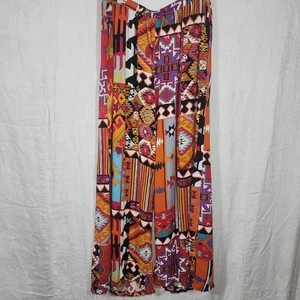 Pantalones palazzo CHRISTIAN SIRIANO talla L estampado rayón - Imagen 1 de 5