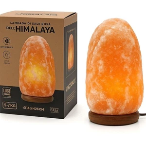 Lámpara De Sal Del Himalaya 5\7 KG con Base En Cedro + Alambre Y Bombilla - Imagen 1 de 6