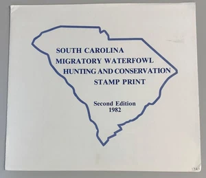 1982 South Carolina Waterfowl Duck Stamp & Print by Bob Binks - Picture 1 of 8