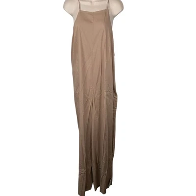 Vestido para mujer Asos talla UK 18 beige con tiras maxi vacaciones de verano espalda cruzada Foto 1 de 4