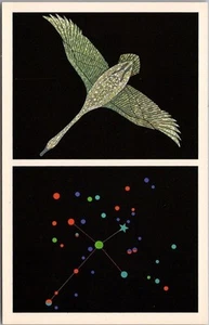 Constellation / Astronomy Postcard "CYGNUS THE SWAN" Hansen Planetarium SLC Utah - Picture 1 of 2