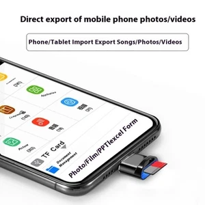 Portable USB C TF Card Adapter for Camera Memory Card Reader Simultaneously - Photo 1/18