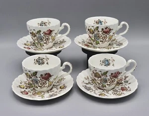 4 Johnson Brothers Staffordshire Bouquet Design-In Cups & Saucers; 4 Available - Picture 1 of 16