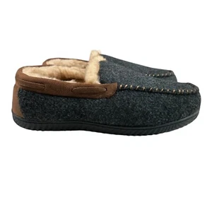 New ROCKDOVE Men's Hearthfire Memory Foam Faux Wool Felt Moccasin Slippers Sz 12 - Picture 1 of 9