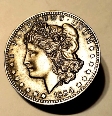 Hebilla de cinturón vintage de dólar Liberty artesanal de metal Indiana Foto 1 de 4