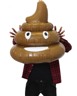 GIANT INFLATABLE POO EMOJI FUNNY NOVELTY POOP PARTY DECORATION POOL FLOAT GIFT