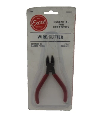 vintage Excel Hobby Blade Corp Pliers 4-1/2" Wire Cutter #55550 Red - Image 1 of 4