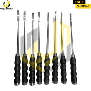 Juego de 8 instrumentos ortopédicos quirúrgicos de cirugía de cadera retractor de cemento - Imagen 1 de 3