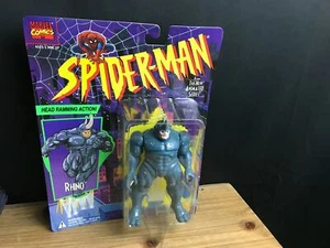Marvel/Toy Biz 1994 Spider-Man Animated Series RHINO Head Ramming Action Figure - Picture 1 of 4