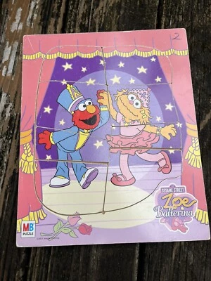 MB Sesame Street Muppets Grover Zoe Ballerina 6 Pcs Puzzle Vtg 00s Y2K 2003 - Image 1 of 4