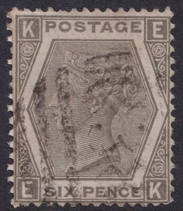 1873 GB Used Abroad CALLAO 'C38' 6d Grey Pl 12 EK SG125/Z45 Light Strike GU - Picture 1 of 1