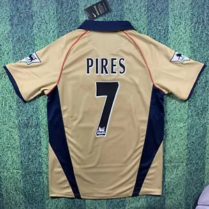 Robert Pires Arsenal 2001/2002 Away Jersey - Retro Jersey - Mens Size Large - Picture 1 of 15