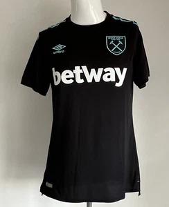 West Ham United Umbro 2017 2018 Black Away Football Shirt Top Men's Size Medium - Picture 1 of 14