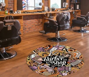 3D Lockenwickler M1589 Barber Shop Spiel Teppich Mat Elegant Foto Teppich Romy - Bild 1 von 5