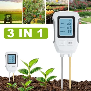 Soil PH Tester Kit 3-in-1 Water Moisture Light Meter For Garden Plant Flower - Picture 1 of 13