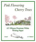 Pink Flowering Cherry Trees A5 100gsm premium writing paper  - Lined & Unlined