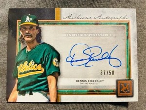 2020 Topps Museum Collection Dennis Eckersley Auto Autograph Card /50 Rare