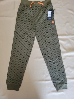 Novo com etiquetas True Religion meninos joggers verde oliva médio estampa de logotipo por toda parte - Imagem 1 de 3