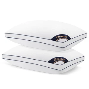 Pillows King Size Set of 2 Bed Pillows for Sleeping Cooling Pillows 2 Pack wi... - Picture 1 of 9