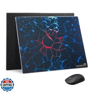 LANGBOHOS Glas Mauspad mikrogeätzte Oberfläche und ganze Silikonbasis, Improv - Bild 1 von 5