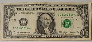  2009-  $1 Bill- Repeater Serial #3518 3518 - Picture 1 of 2