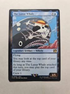 The Lunar Whale LABOON One Piece MAGIC GATHERING ALTERED ART HAND PAINT - Picture 1 of 12