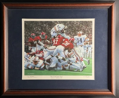 Bo Jackson Over The Top Auburn Vs Alabama 1982 “The Goal Line Dive” Daniel Moore Foto 1 de 4