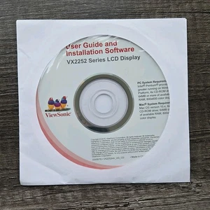 Viewsonic User Guide and Installation Software VX2252 LCD Display Software CD - Picture 1 of 2