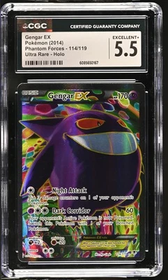 CGC 5.5 Gengar EX 2014 Phantom Forces 114/119 Ultra Rare Holo Pokemon Card - Image 1 of 2