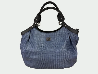 Sac à main vintage Guy Laroche années 90 – Bleu marine, porté épaule, accessoire - Photo 1/4