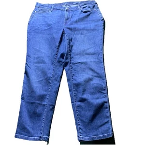 J Jill Denim Slim Ankle Jeans Womens Size 18 R Blue Denim Authentic Fit - Picture 1 of 9