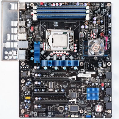 Placa madre Intel DX58SO LGA1366 ATX X58 DDR3 SLI lista diseño calavera Windows XP Foto 1 de 4