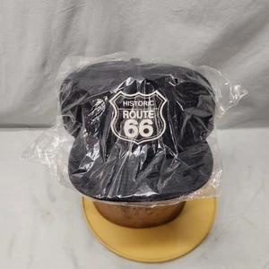 Vintage Historic Route 66 Snap Back Cap Hat White / Black Nissan 6 Panel New - Picture 1 of 4