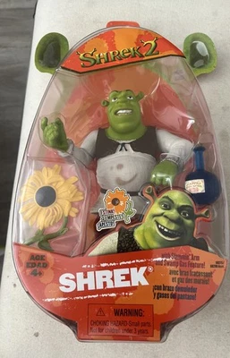 Shrek 2 Action Figure, Shrek Character, 2004, Hasbro, NEW BR - Image 1 of 2