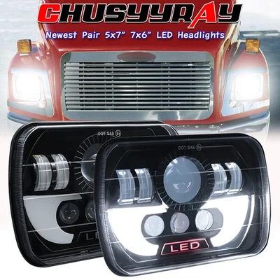 A+ for Freightliner MT-35 MT-45 MT-55 Stepvan DOT 5x7" LED Headlight Hi Lo Beam - Image 1 of 4